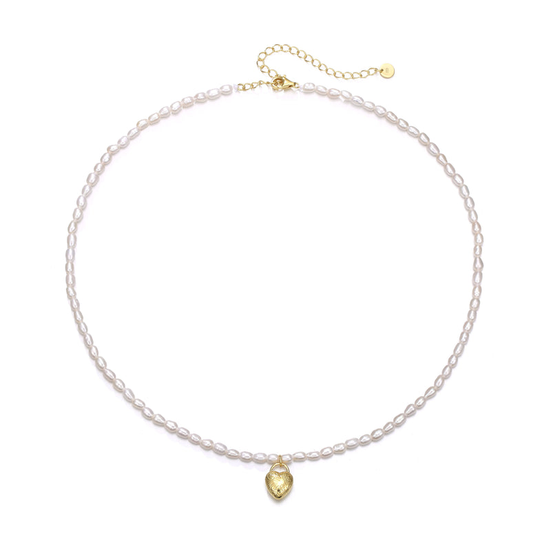 Enchanted Heart Pearl Necklace