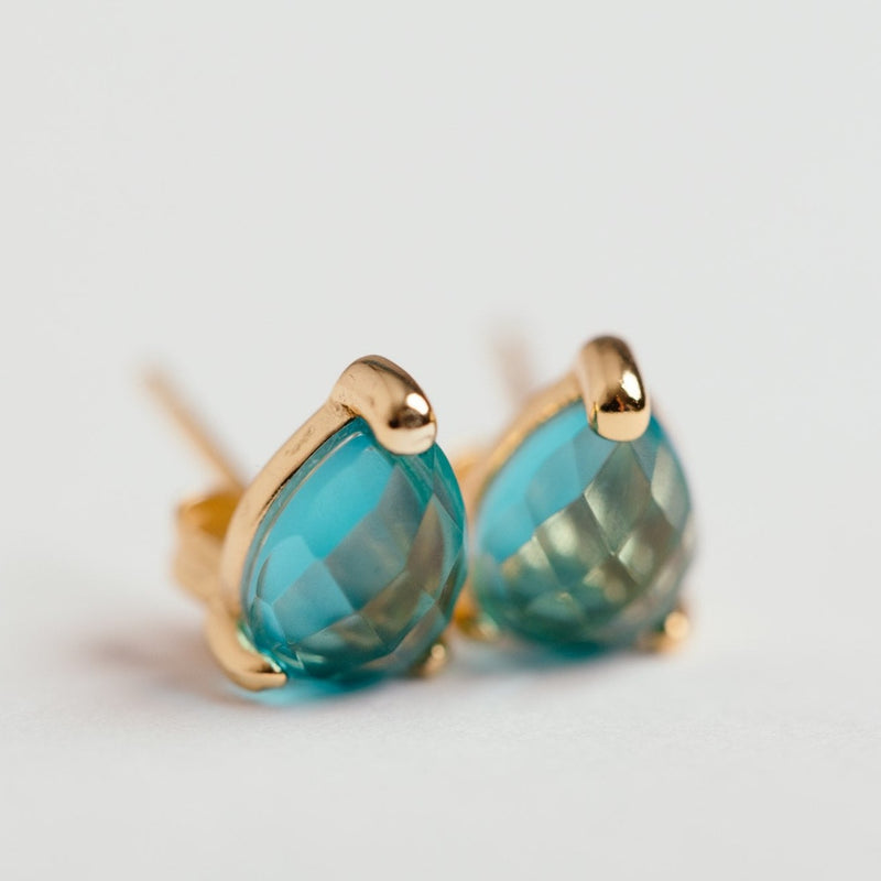 Capri Studs- Aquamarine