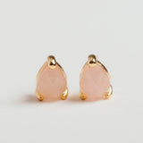 Capri Studs - Rose Quartz