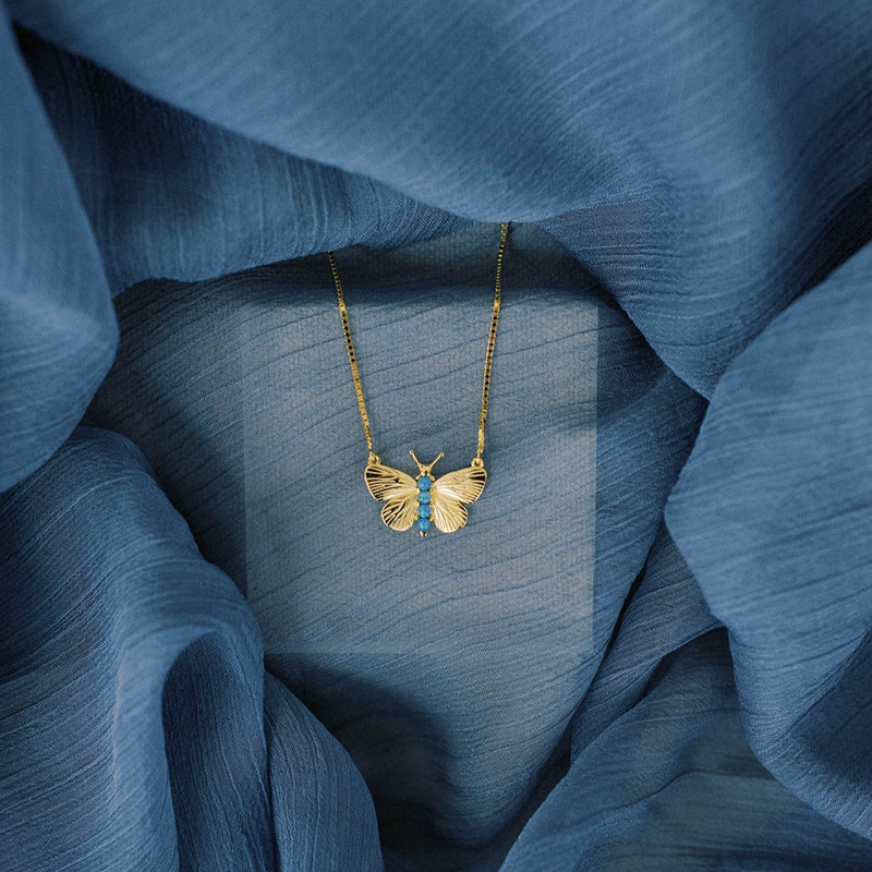 Chasing Butterflies Necklace- Gold